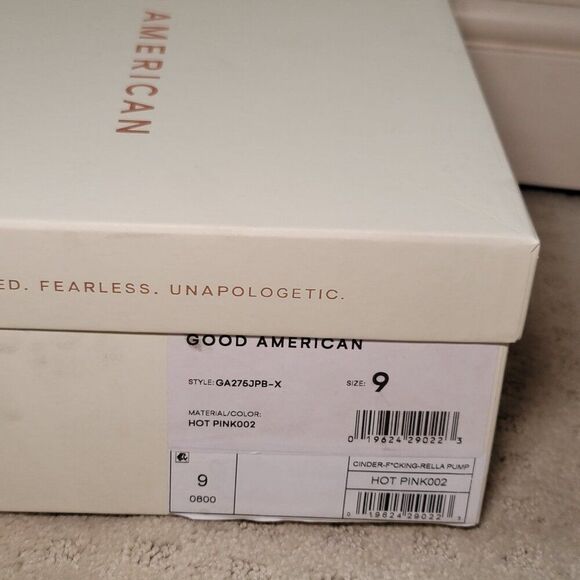 NIB Good American Cinder-F*cking-Rella Pump Heels - Hot Pink, Size 9 - Picture 13 of 13